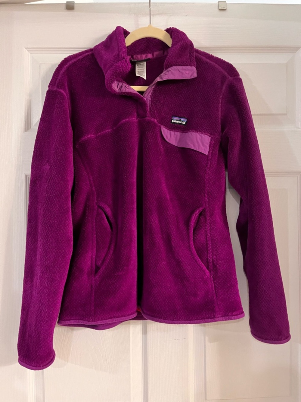 Patagonia Re-Tool Snap-T Pullover Polartec Purple Women's Large